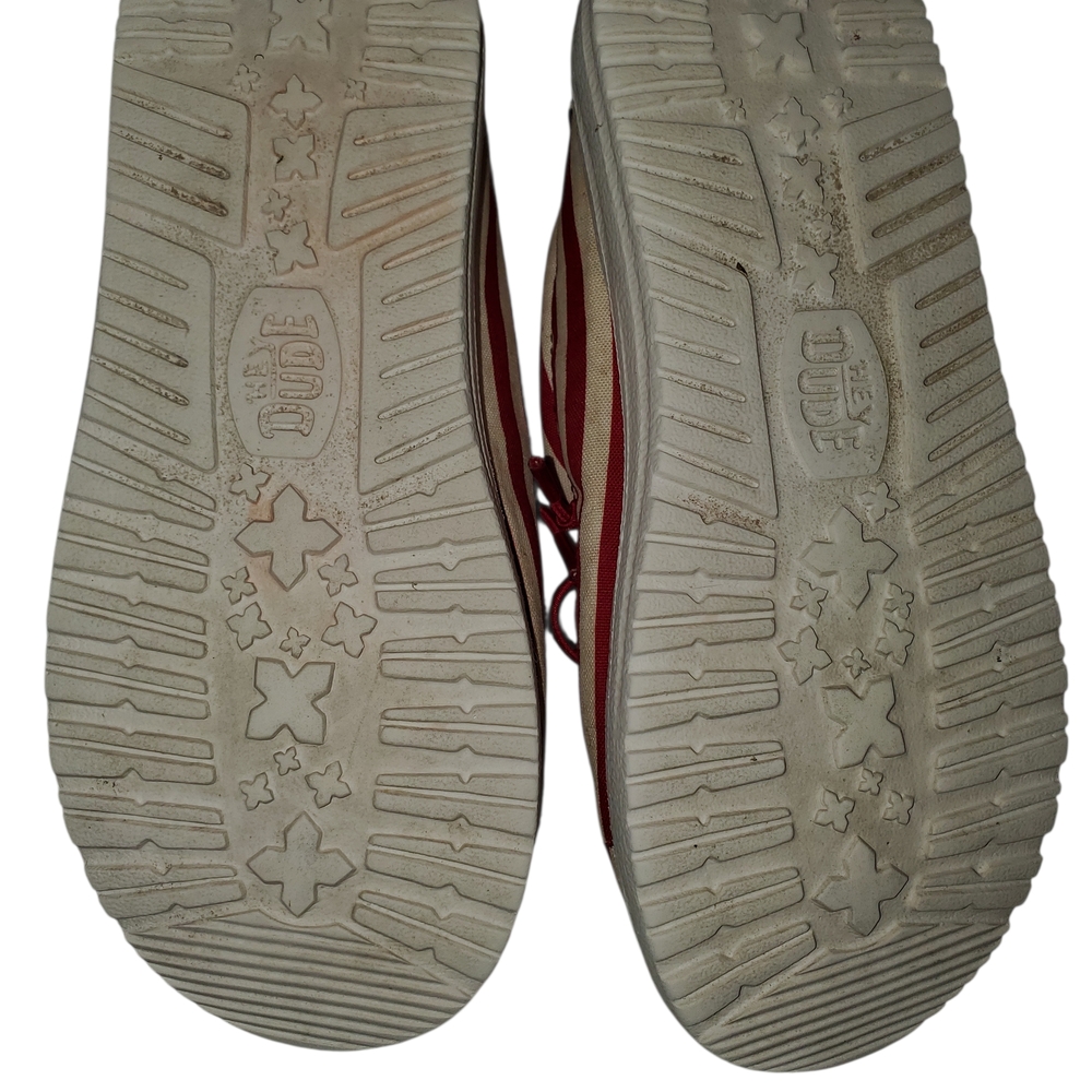 Hey Dude Kids Sneakers in Red, White, and Blue Wally Funk Americana Stars - Picture 3 of 5